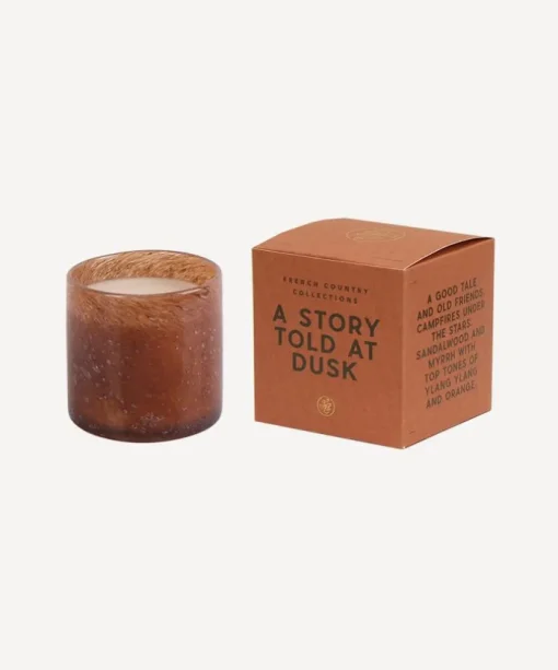 A Story Told at Dusk Glass Candle