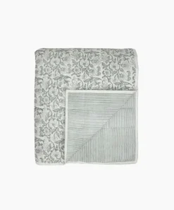 Athena Handblock Blue Coverlet Small
