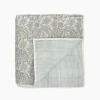 Athena Handblock Blue/Natural Coverlet Large
