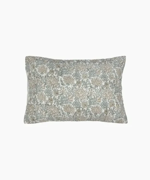 Athena Handblock Blue/Natural Pillow Covers (2PC)
