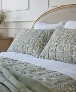 Athena Handblock Blue/Natural Pillow Covers (2PC)