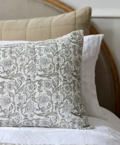 Athena Handblock Natural Pillow Covers (2PC)