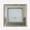 Beaded Nickel Square Photoframe 4x4"