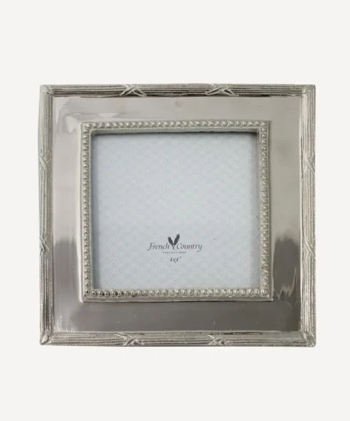 Beaded Nickel Square Photoframe 4x4"