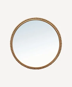 Beaded Round Mirror