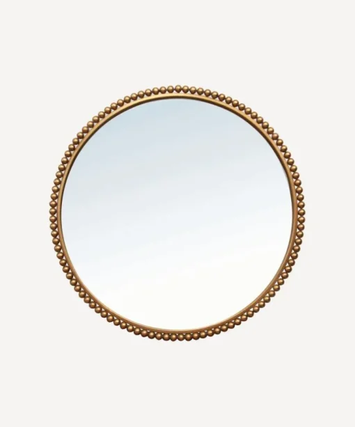 Beaded Round Mirror