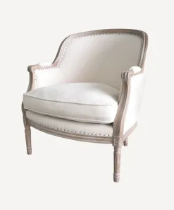 Beckett Studded Linen Chair