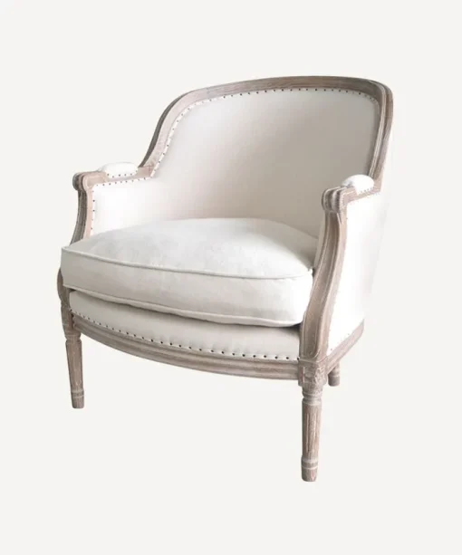 Beckett Studded Linen Chair