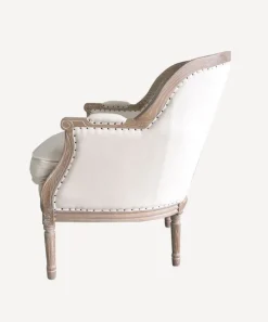 Beckett Studded Linen Chair