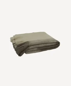 Beige Brown Plaid Fringe Throw