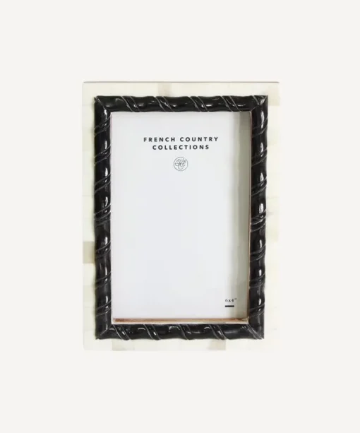 Black & White Spiral Photo Frame 4x6"