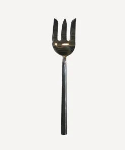Black Handle Serving Fork Medium