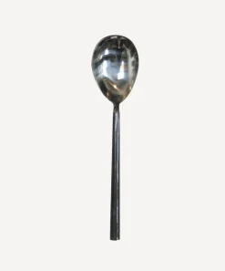 Black Handle Serving Spoon Medium