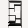 Black Metal Staggered Shelf
