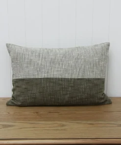 Block Velvet Back Cushion Cover 60x40cm