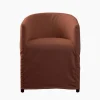 Blythe Slip Cover Tub Chair Rust