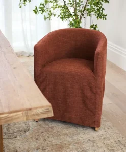 Blythe Slip Cover Tub Chair Rust