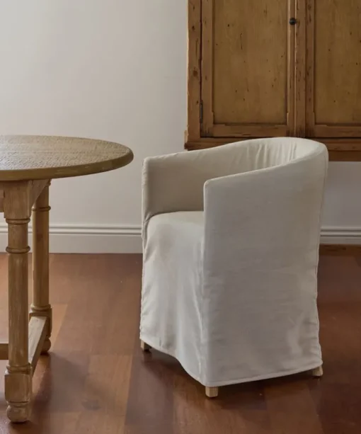 Blythe Slip Cover Tub Chair Natural