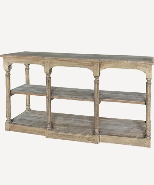 Breakfront Hall Table Reclaimed Oak