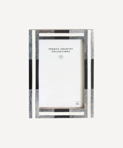 Charcoal Stripe Photo Frame 4x6"