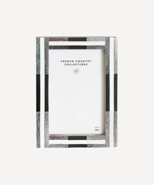 Charcoal Stripe Photo Frame 4x6"