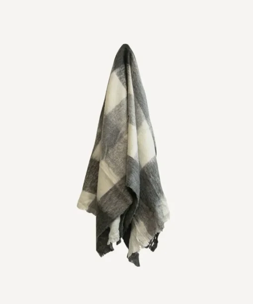 Checkered Black & White Throw