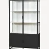 Cole Display Cabinet Double Black White