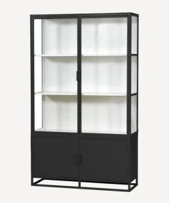 Cole Display Cabinet Double Black White