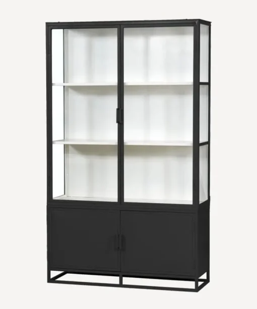 Cole Display Cabinet Double Black White