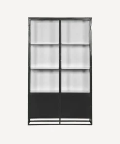 Cole Display Cabinet Double Black White