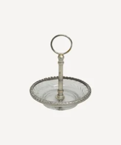 Cut Glass Ring Dish with Handle