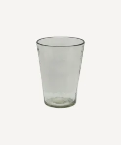 Dappled Clear Conical Vase