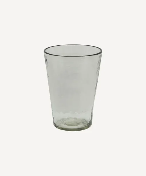 Dappled Clear Conical Vase