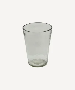 Dappled Clear Conical Vase