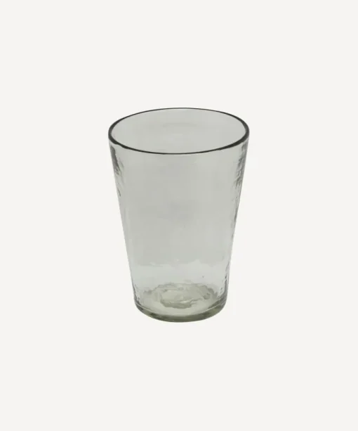 Dappled Clear Conical Vase