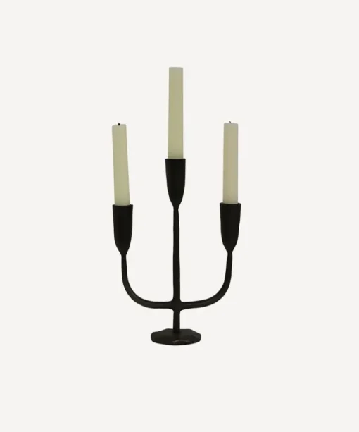Dax 3 Light Black Candlestand