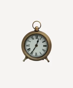 Desk Clock Antique Gold