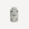 Dragonfly Oval Lidded Jar