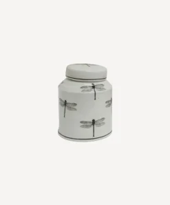 Dragonfly Round Lidded Jar