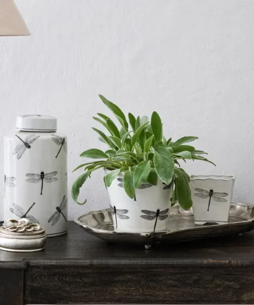 Dragonfly Round Planter