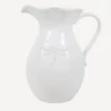 Dragonfly Stoneware White Jug Large
