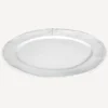 Dragonfly Stoneware White Oval Platter Large