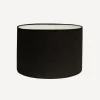 Drum Linen Shade Black 28cm