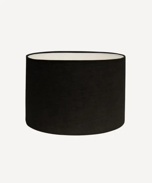 Drum Linen Shade Black 28cm