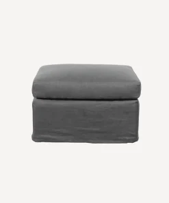 Dume Ottoman Graphite Cotton