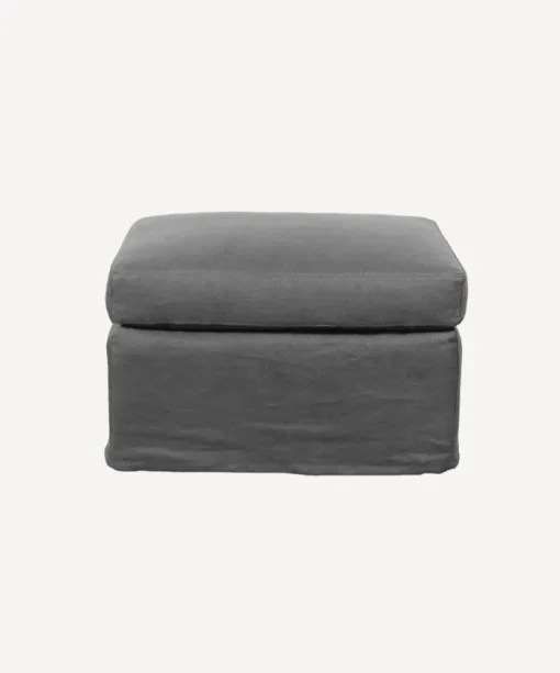 Dume Ottoman Graphite Cotton