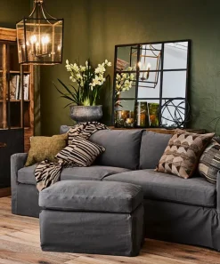 Dume Ottoman Graphite Cotton