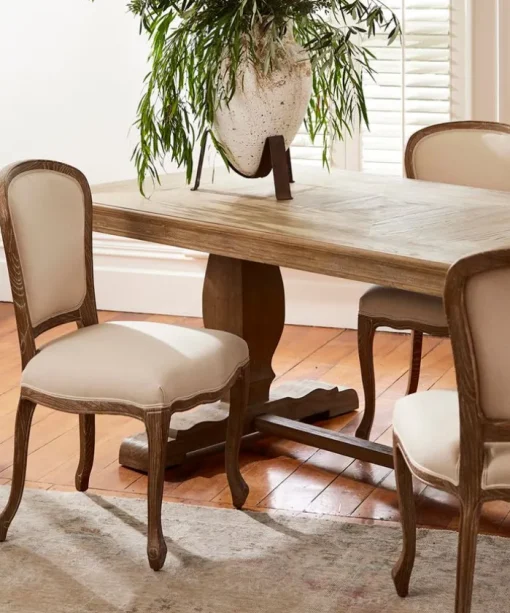 Duval Dining Chair Natural Linen