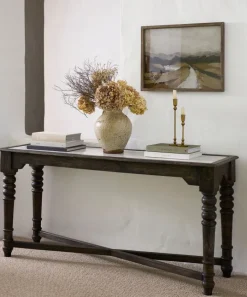 Edwin Marble and Wood Console Table