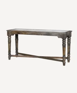 Edwin Marble and Wood Console Table
